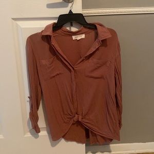 Light mauve button down shirt